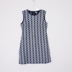 Mad Style Black White Geometric Diamond Print Dress A-line Jumper Style Large XL